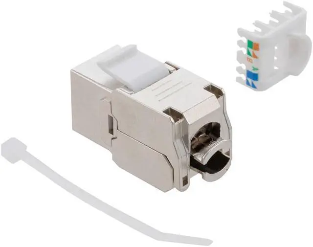 Alt view image 3 of 4 - CAT6A Shielded Toolless Keystone Jack 25 pack, Silver