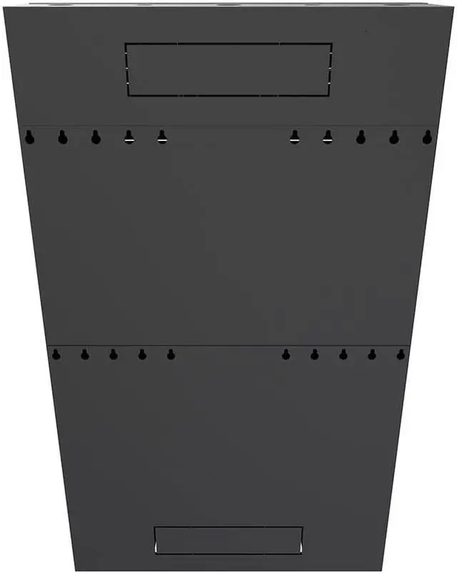 Alt view image 2 of 4 - NavePoint 4U Vertical Wall Mount Enclosure, 32.4 inch (825mm) to 35.4 inch (900mm) depth, Cold-rolled Steel, Black