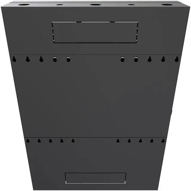 Alt view image 6 of 7 - NavePoint 3U Vertical Wall Mount Enclosure, 24.6 inch (625mm) to 27.5 inch (700mm) depth, Cold-rolled Steel, Black