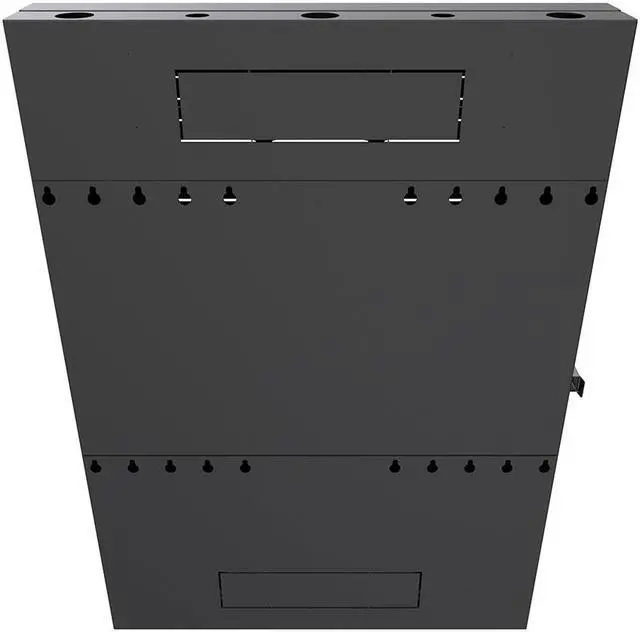 Alt view image 2 of 4 - NavePoint 2U Vertical Wall Mount Enclosure, 24.6 inch (625mm) to 27.5 inch (700mm) depth, Cold-rolled Steel, Black