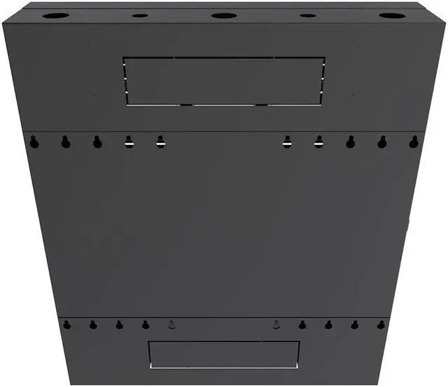 Alt view image 2 of 4 - NavePoint 3U Vertical Wall Mount Enclosure, 16.7 inch (425mm) to 19.6 inch (500mm) depth, Cold-rolled Steel, Black