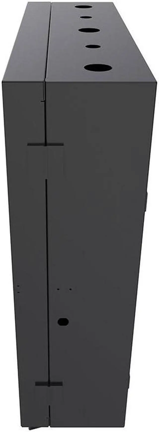 Alt view image 4 of 4 - NavePoint 4U Vertical Wall Mount Enclosure, 16.7 inch (425mm) to 19.6 inch (500mm) depth, Cold-rolled Steel, Black