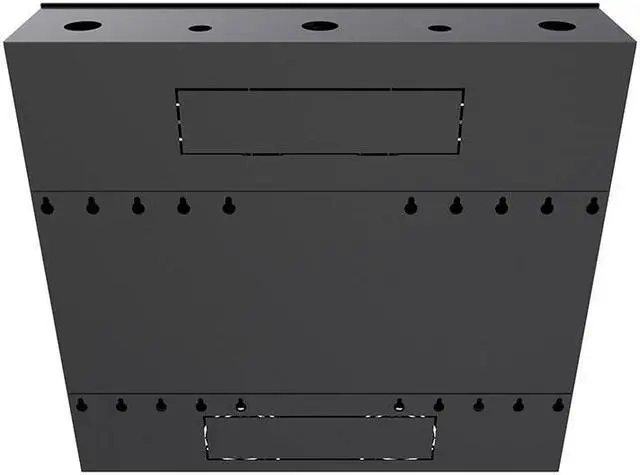 Alt view image 2 of 4 - NavePoint 5U Vertical Wall Mount Enclosure, 12.7 inch (325mm) to 15.7 inch (400mm) depth, Cold-rolled Steel, Black