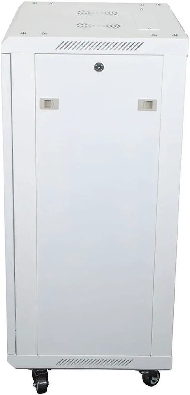 Alt view image 2 of 4 - NavePoint 19-Inch Wide Networking Cabinet, 22U, 23 Inches Deep, White