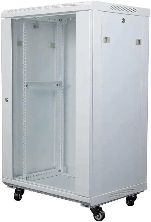 Main image of NavePoint 19-Inch Wide Networking Cabinet, 18U, 17 Inches Deep, White