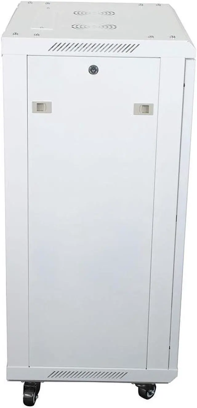 Alt view image 4 of 4 - NavePoint 19-Inch Wide Networking Cabinet, 18U, 17 Inches Deep, White