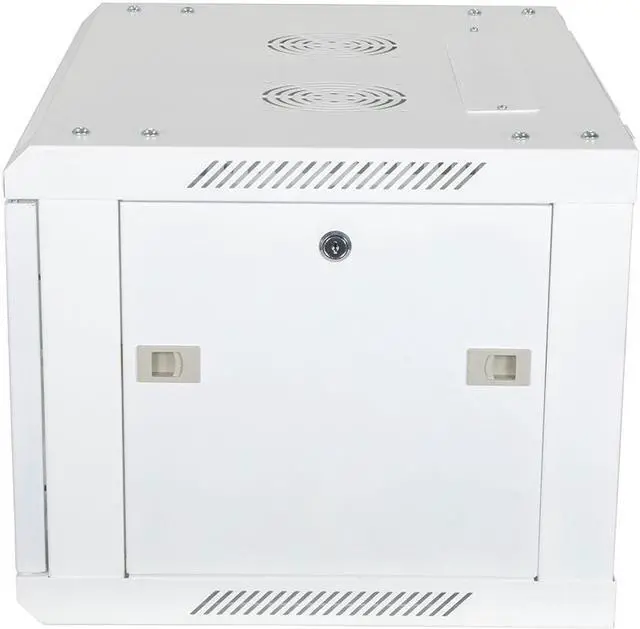 Alt view image 2 of 4 - NavePoint 6U Network Cabinet with Glass Door  6U Wall Mount Server Cabinet White 19 Rack for IT Equipment, AV Devices, Networking Equipment 17 Deep Server Rack Enclosure