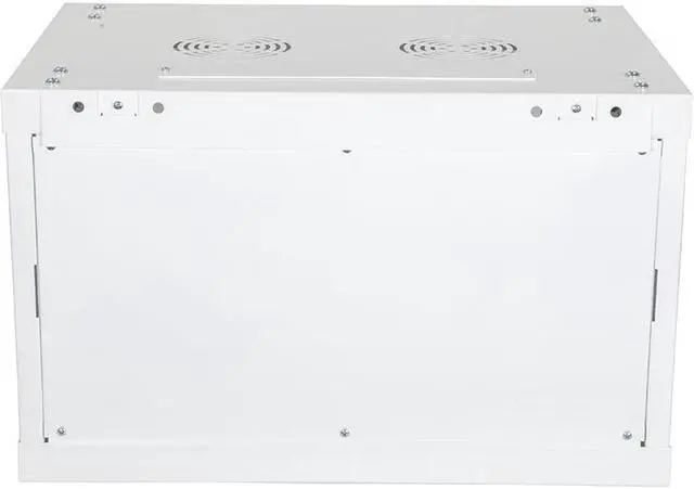 Alt view image 3 of 4 - NavePoint 6U Network Cabinet with Glass Door  6U Wall Mount Server Cabinet White 19 Rack for IT Equipment, AV Devices, Networking Equipment 17 Deep Server Rack Enclosure