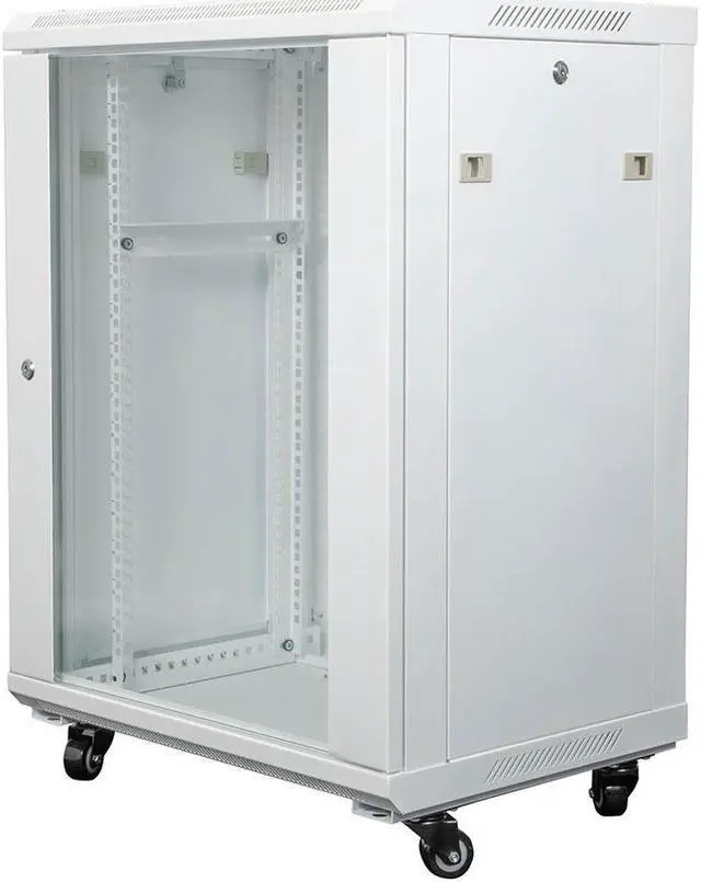 Main image of NavePoint 19-Inch Wide Networking Cabinet, 12U, 23 Inches Deep, White