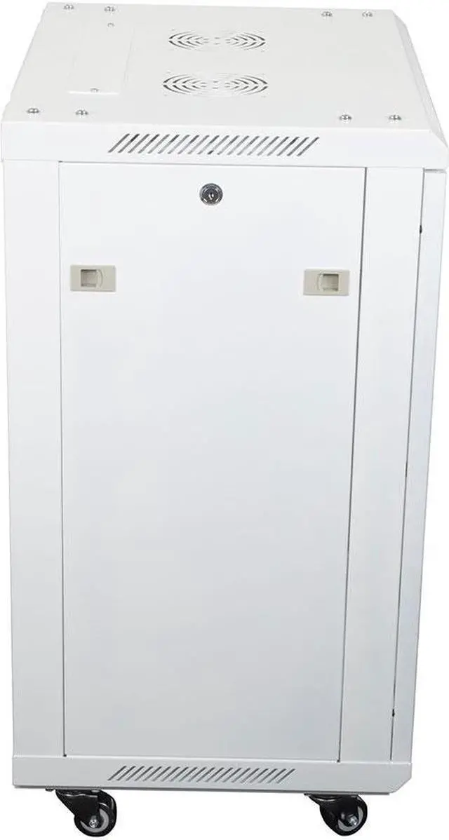 Alt view image 4 of 4 - NavePoint 19-Inch Wide Networking Cabinet, 12U, 23 Inches Deep, White