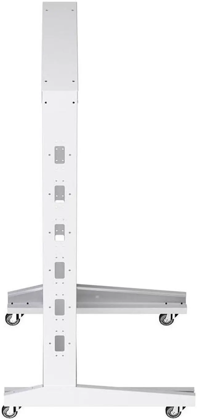 Alt view image 4 of 4 - NavePoint 22U Cold Rolled Steel 2-Post Open Frame Rack, White