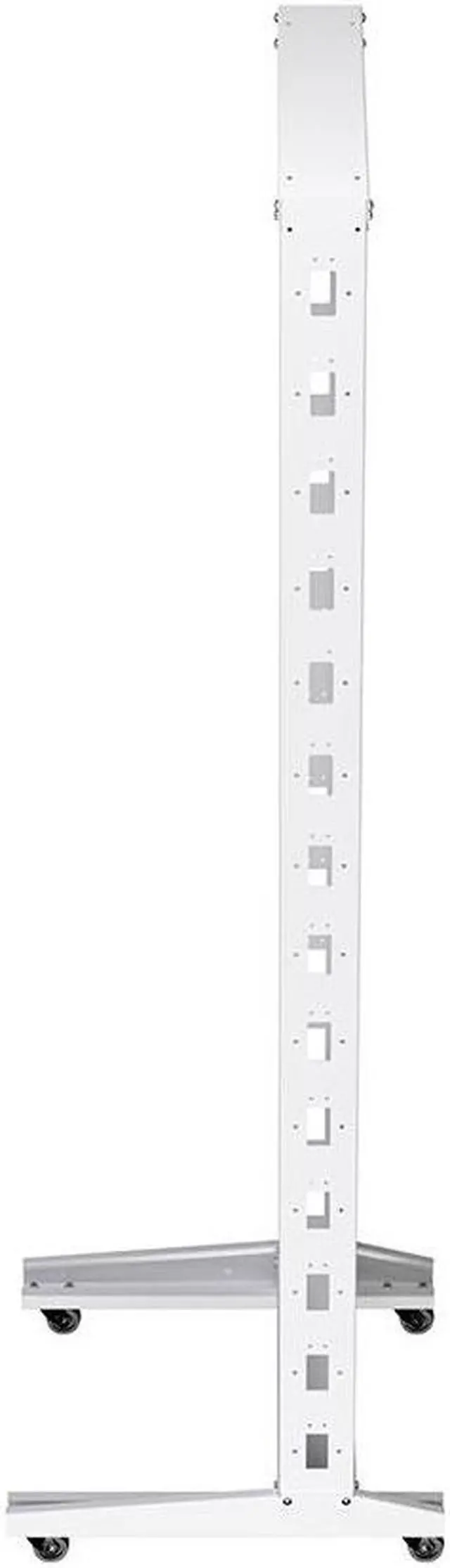 Alt view image 4 of 4 - NavePoint 42U Cold Rolled Steel 2-Post Open Frame Rack, White