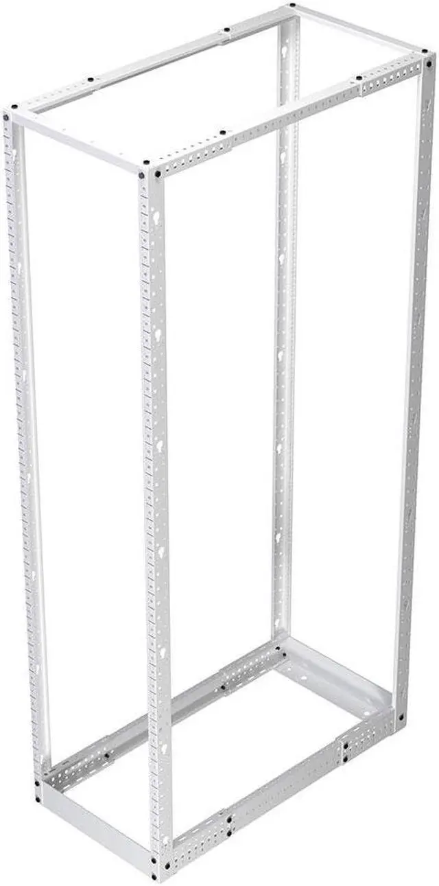 Main image of NavePoint 45U Cold Rolled Steel 4-Post Open Frame, White