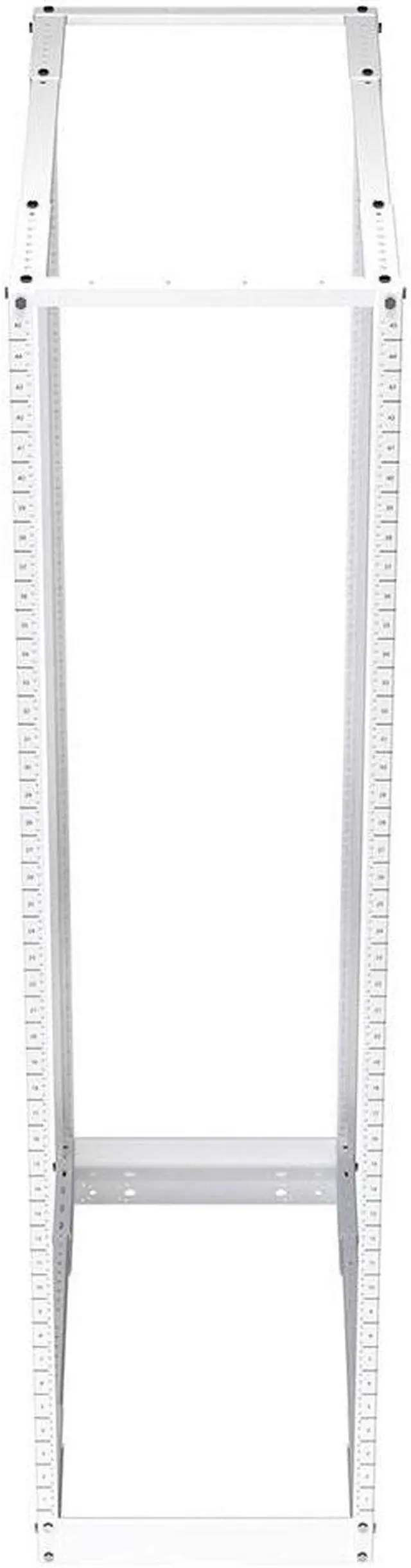 Alt view image 4 of 7 - NavePoint 45U Cold Rolled Steel 4-Post Open Frame, White
