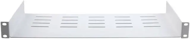 Alt view image 3 of 4 - NavePoint 19 Inch Cantilever Shelf 1U with 8" Depth- RAL9003, Signal White