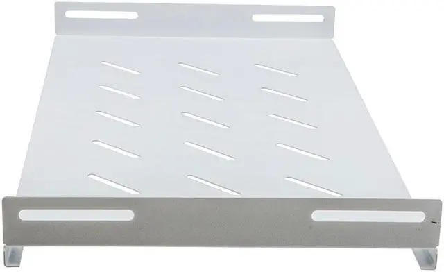 Alt view image 4 of 4 - NavePoint 19 Inch Cabinet Shelf 1U with 10"(270mm) Depth- RAL9003, Signal White