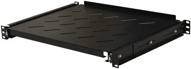 Main image of Navepoint Sliding Rack Vented Server Shelf 1U 19" 4 Post Rack Mount 13.75" (350mm) Deep