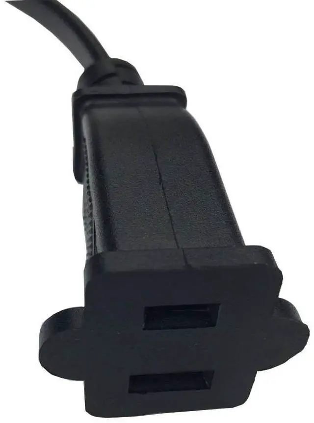 Alt view image 3 of 7 - (1.64ft/0.5m) US power extension cable cord US AC 2-Prong male/female power cable,USA Outlet Saver Power Extension Cord Cable 2-prong 2 Outlets for NEMA 5-15P to NEMA 5-15R,UL Certified(E365821)