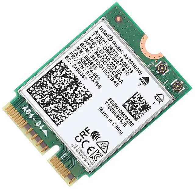 Alt view image 6 of 6 - Dual Band 2400Mbps Wireless Intel Wi-Fi 6 AX201 Bluetooth 5.0 NGFF Key E CNVi Wifi Card AX201NGW 2.4Ghz/5Ghz 802.11ac/ax,For Wi-Fi 6 Intel AX201NGW NGFF With M.2 Key E CNVI 802.11ax BT5.0 For Win10