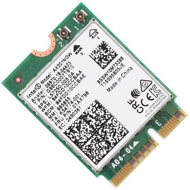 Alt view image 5 of 6 - Dual Band 2400Mbps Wireless Intel Wi-Fi 6 AX201 Bluetooth 5.0 NGFF Key E CNVi Wifi Card AX201NGW 2.4Ghz/5Ghz 802.11ac/ax,For Wi-Fi 6 Intel AX201NGW NGFF With M.2 Key E CNVI 802.11ax BT5.0 For Win10