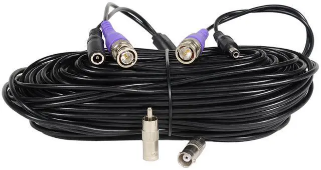 Alt view image 4 of 7 - VideoSecu 50ft HD Security Camera BNC Video Power Cable Pre-made All-in-One Cord for CCTV DVR Surveillance System HD Security Camera 960P/720P, TVI, CVI, AHD Analog Camera Free BNC RCA Connectors B9o