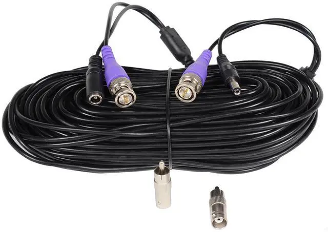 Alt view image 3 of 8 - VideoSecu 4 Pack 50 Feet Video Power Extension Cable Pre-made All-in-One Wire Cord for CCTV DVR Surveillance System HD Security Camera AHD, CVI, TVI HD Analog Camera with Free BNC RCA Connectors Bui