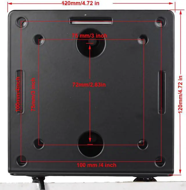Alt view image 3 of 20 - VideoSecu Small Device Mount for some Blu-ray Disc/DVD Player, DVR, Digital Media Player, TV Cable Box, AV Components, Gaming Console, Modems Holder Shelf 1WM