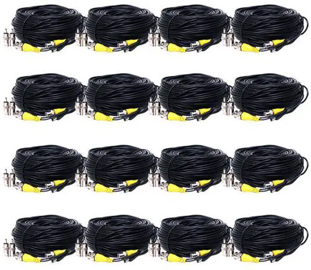 Alt view image 2 of 6 - VideoSecu 16x 150ft Security Camera Cables BNC RCA Video Power Wires Home DVR CCTV Surveillance Cords with Free Adapters CLD