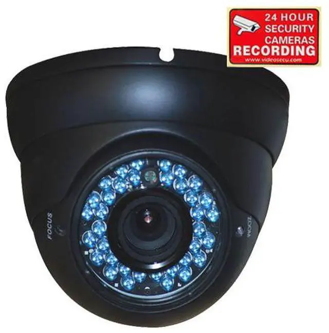 Main image of VideoSecu Outdoor Weatherproof IR Day Night Vision Security Camera 36 LEDs 4 - 9mm Varifocal Lens CCD for CCTV Surveillance 1Z6