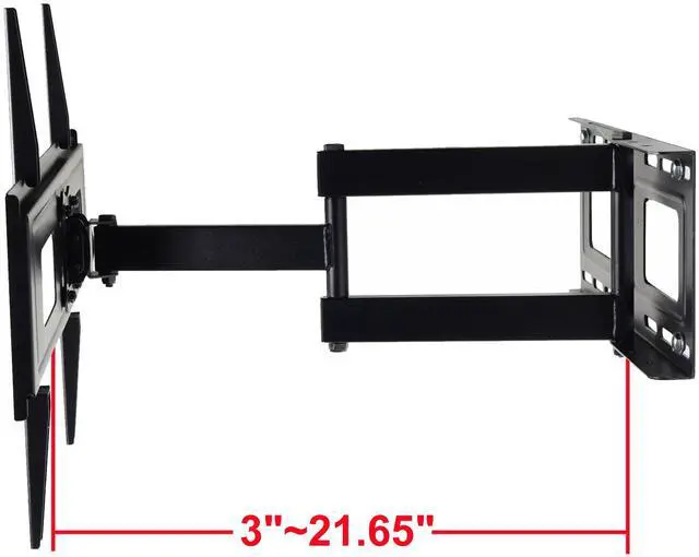 Alt view image 3 of 13 - VideoSecu Articulating Full Motion TV Wall Mount for most 32" - 60" LED LCD OLED HDTV Plasma Flat Screen with Max VESA 600x400mm, Swivel Tilt Extension Arm TV Mount Bracket BR5
