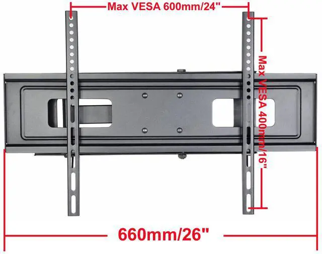 Alt view image 6 of 13 - VideoSecu Articulating Full Motion TV Wall Mount for most 32" - 60" LED LCD OLED HDTV Plasma Flat Screen with Max VESA 600x400mm, Swivel Tilt Extension Arm TV Mount Bracket BR5