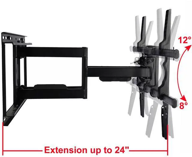 Alt view image 2 of 14 - VideoSecu Heavy Duty Full Motion Tilt Swivel Extend TV Wall Mount for most 40-88" Sony Samsung LG Panasonic Vizio Sharp LCD LED Plasma HDTV with VESA 684x400/ 600x400mm/ 400x400, loading 135lbs bn5