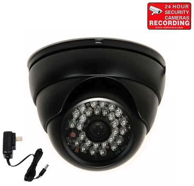 Main image of VideoSecu 700TVL IR Outdoor Indoor Security Camera Built-in 1/3" SONY Effio CCD Weatherproof Day Night Vision 3.6mm Wide View Angle for DVR Home Surveillance System with Power Supply b39