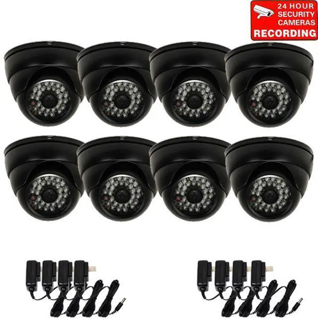 Main image of VideoSecu 8 Pack Security Camera Outdoor Indoor Weatherproof Infrared Built-in 1/3" SONY Effio CCD IR Day Night Vision 3.6mm Wide View Angle 700TVL High Resolution 28 LEDs with 8 Power Supply CCTV CN2