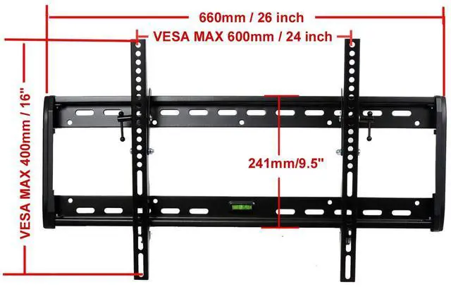 Alt view image 2 of 8 - VideoSecu Tilt TV Wall Mount Bracket for Most 32"- 75" Samsung, Sony, Vizio, LG, Sharp LCD LED Plasma HDTV Flat Panel Screen with VESA 200x100, 200x200, 400x400 to 600x400mm BXE