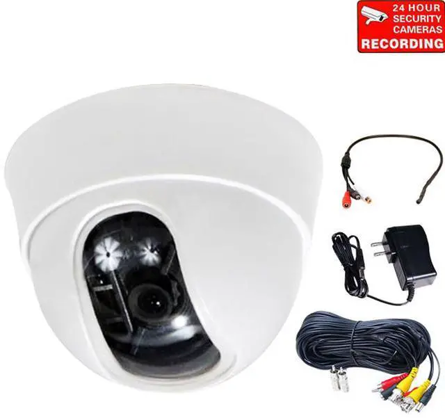 Main image of VideoSecu Dome Security Camera Built-in 1/3" Sony Effio CCD 600 TVL High Resolution 3.6mm Wide Angle View Lens with Power Supply, Cable and Audio Microphone for CCTV DVR Home Surveillance System AN3