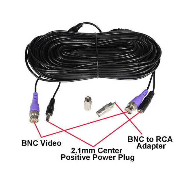 Alt view image 4 of 10 - VideoSecu 16 Pack Video Power Extension Cable 100 Feet Pre-made All-in-One Wire Cord for CCTV DVR Surveillance System HD Security Camera AHD, CVI, TVI HD Analog Camera CKX