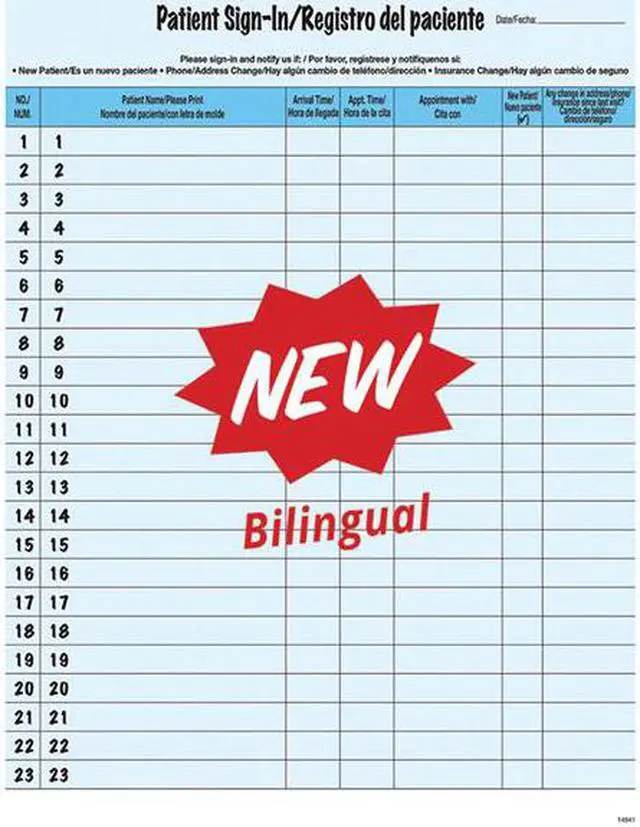 Alt view image 4 of 20 - Tabbies Patient Sign-in Label Forms - Letter - 8 1/2" x 11" Sheet Size - Blue Sheet(s) - 125 / Pack
