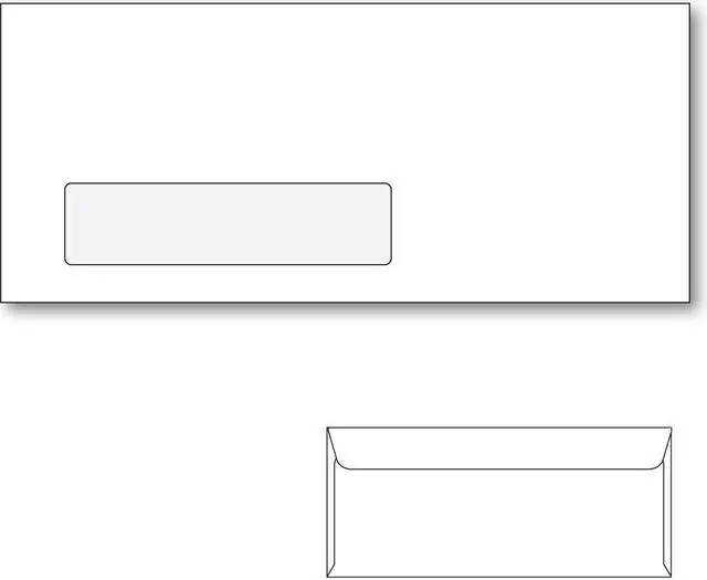Main image of #10 Commercial Window Envelope, Side Seam, White Wove, 4-1/8" x 9-1/2". 2500 per Carton