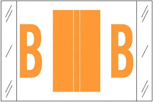 Main image of Tabbies Compatible "B" Labels, Polylaminated 100# Stock, 1 " X 1-1/2" Individual Letters - Roll of 500