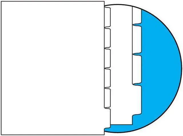 Main image of 90#, 1/6 Cut, Blank Indexes, No Copier Mylar on Tab Area, Single Reverse Collated (Backward) (Carton of 1260 Tabs)