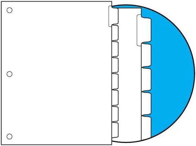 Main image of 90#, 1/8 Cut Blank Indexes, Clear Copier Mylar on Tab, Straight Collated (Forward), 3 HP (Carton of 1280 Tabs)