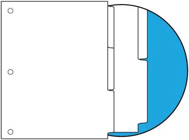 Main image of 90#, 1/3 Cut Blank Indexes, No Copier Mylar on Tab, Single Reverse Collated (Backward), 3 HP (Carton of 1260 Tabs)