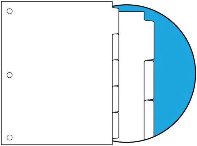 Main image of 90#, 1/5 Cut Blank Indexes, No Copier Mylar on Tab, Single Reverse Collated (Backward), 3 HP (Carton of 1250 Tabs)