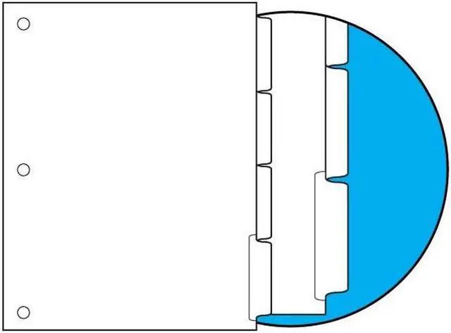 Main image of 90#, 1/4 Cut Blank Indexes, Clear Copier Mylar on Tab, Single Reverse Collated (Backward), 3 HP (Carton of 1240 Tabs)