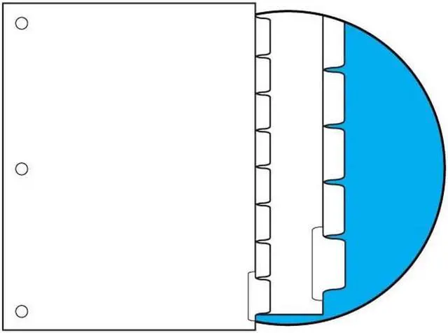 Main image of 90#, 1/8 Cut Blank Indexes, Clear Copier Mylar on Tab, Single Reverse Collated (Backward), 3 HP (Carton of 1280 Tabs)