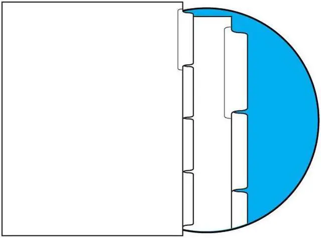 Main image of 90#, 1/4 Cut, Blank Indexes, Clear Copier Mylar on Tab Area, Straight Collated (Forward) (Carton of 1240 Tabs)