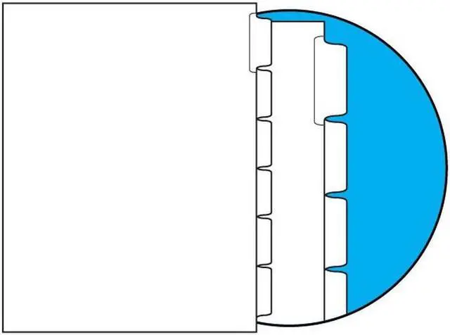 Main image of 90#, 1/6 Cut, Blank Indexes, Clear Copier Mylar on Tab Area, Straight Collated (Forward) (Carton of 1260 Tabs)