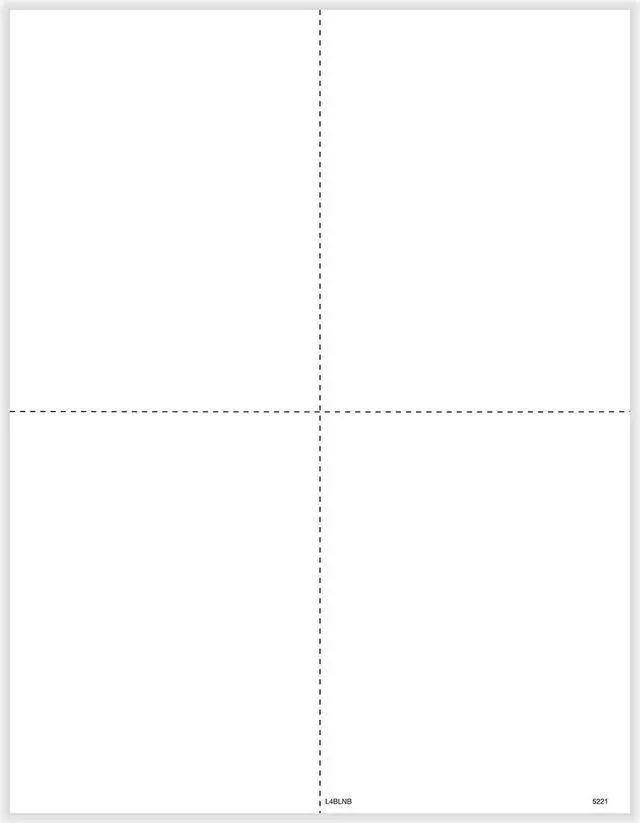 Main image of TFP 1099-R/W-2 4-Up Box Blank w/o Backer - Pack of 500