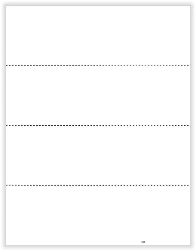 Main image of TFP W-2 4-Up Blank Face Horizontal With W2 Backer Instructions - Pack of 500